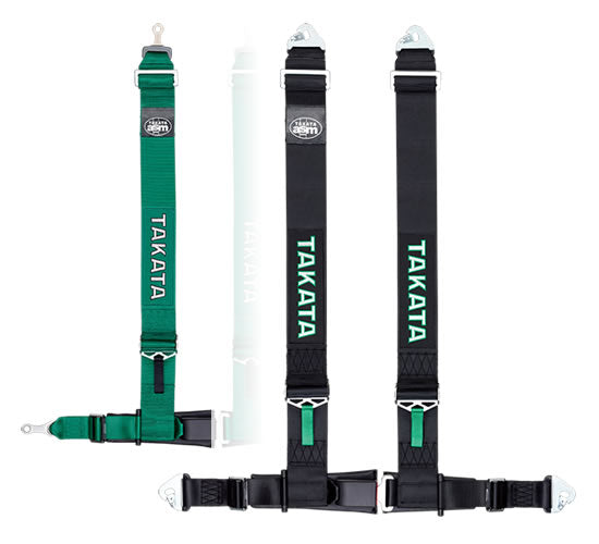 TAKATA DRIFT SERIES RACING HARNESS 4P SEAT BELT DRIFT III SNAP/SNAP GREEN LH 70002-H2