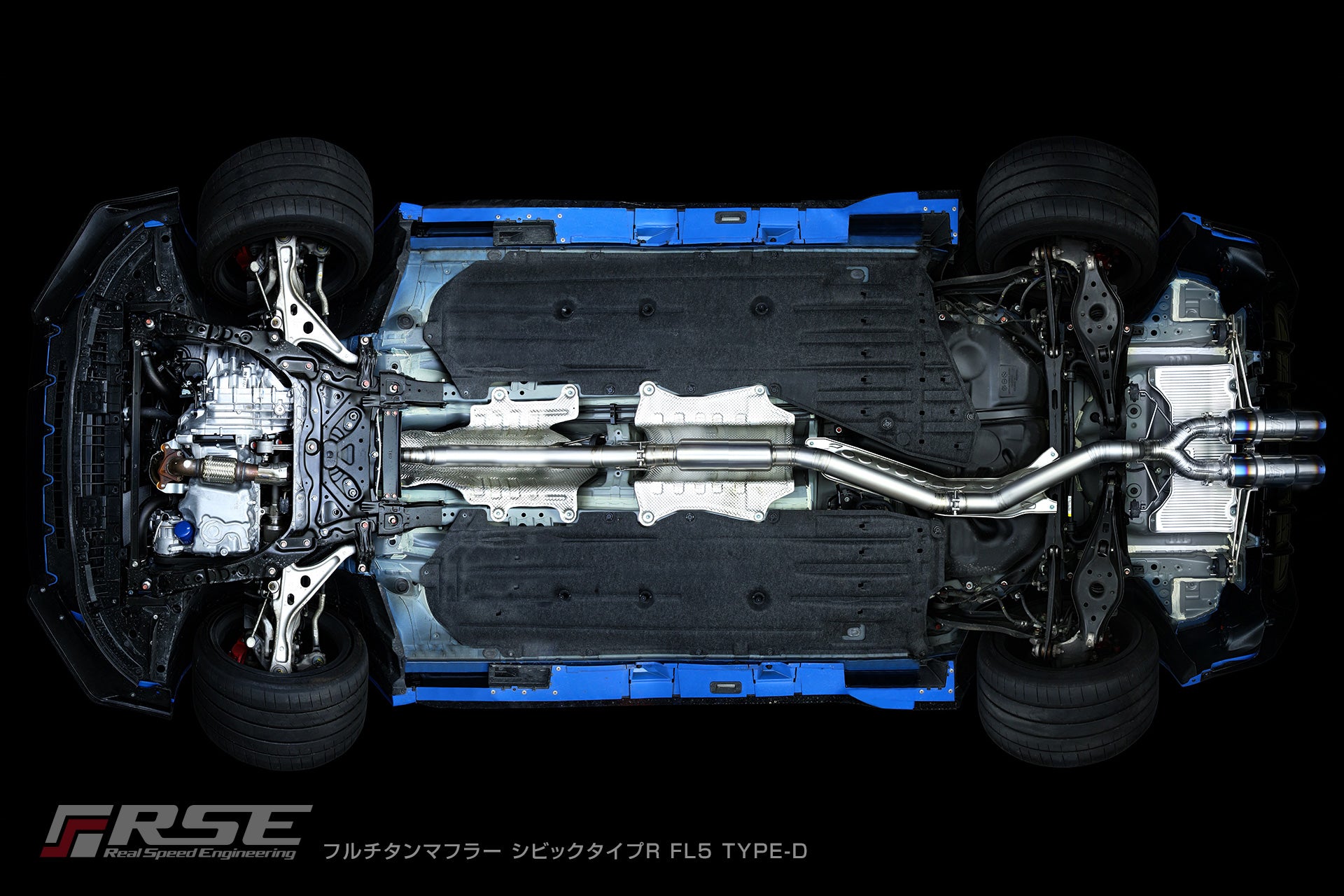 RSE FULL TITANIUM MUFFLER EXHAUST KIT TYPE-D FOR HONDA CIVIC TYPE