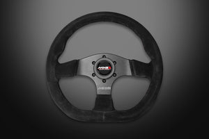 MINE'S D-S BUCKSKIN BLACK STITCHING STEERING WHEEL MINES-00003