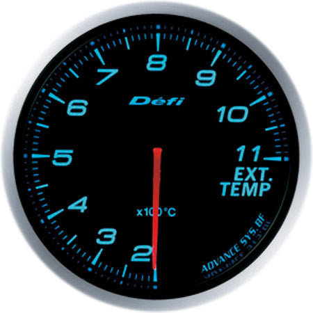 Defi Gauge Meter Advance BF Exhaust Temperature Meter (200 to 1100 degrees C) 60mm Blue  DF10603
