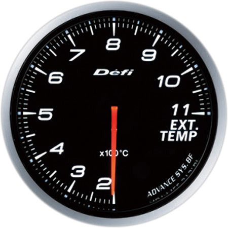 Defi Gauge Meter Advance BF Exhaust Temperature Meter (200 to 1100 degrees C) 60mm White  DF10601