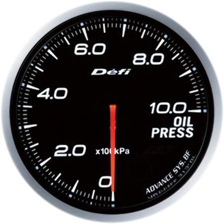 Defi Gauge Meter Advance BF Oil Pressure Meter (0kPa to 1000kPa) 60mm White  DF10201
