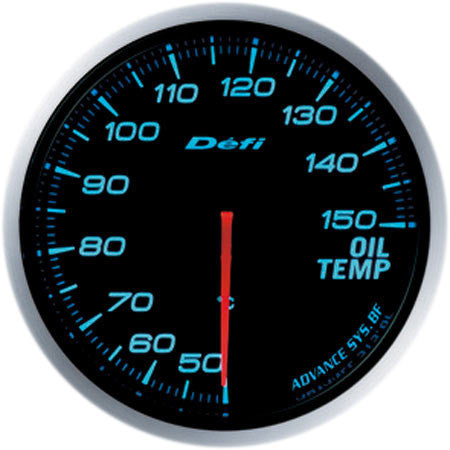 Defi Gauge Meter Advance BF Oil Temperature Meter (50 to 150 degrees C) 60mm Blue  DF10403