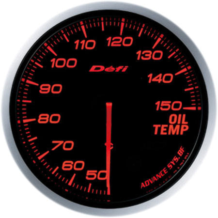 Defi Gauge Meter Advance BF Oil Temperature Meter (50 to 150 degrees C) 60mm Red  DF10402