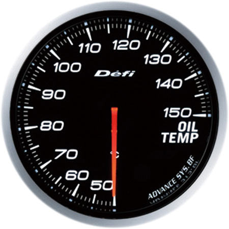 Defi Gauge Meter Advance BF Oil Temperature Meter (50 to 150 degrees C) 60mm White  DF10401