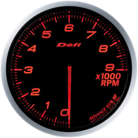 Defi Gauge Meter Advance BF Tachometer (0 to 9000RPM) 60mm Red  DF10705