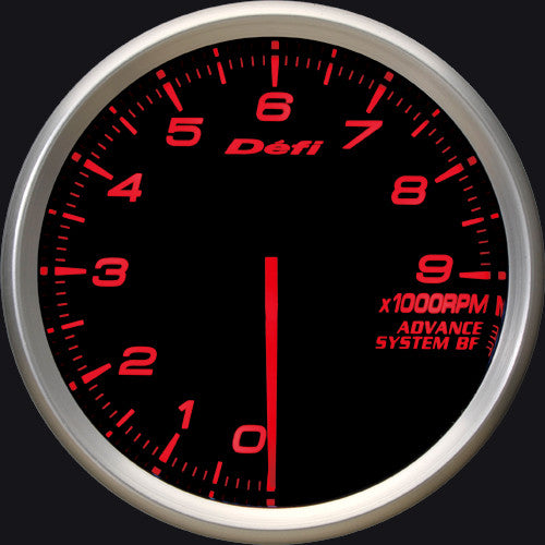 Defi Gauge Meter Advance BF Tachometer (0 to 9000RPM) 80mm Red  DF10902