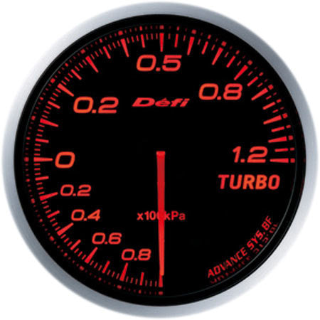 Defi Gauge Meter Advance BF Turbo Boost Meter (-100kPa to +120kPa) 60mm Red  DF10002