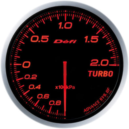 Defi Gauge Meter Advance BF Turbo Boost Meter (-100kPa to +200kPa) 60mm Red  DF09902