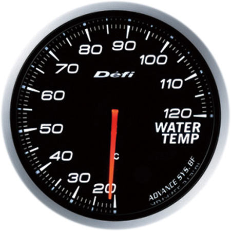 Defi Gauge Meter Advance BF Water Temperature Meter (20 to 120 degrees C) 60mm White  DF10501
