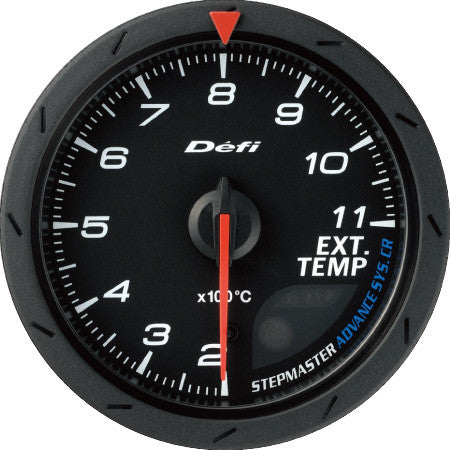 Defi Gauge Meter Advance CR Exhaust Temperature Meter (200 to 1100 degrees C)  60mm Black  DF09302