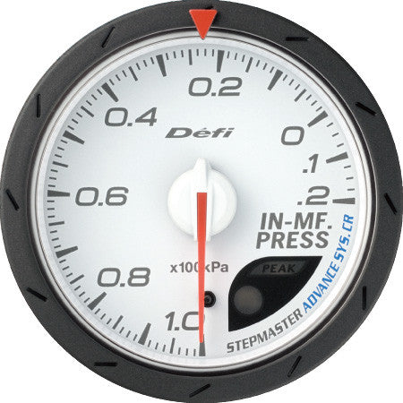 Defi Gauge Meter Advance CR Intake Manifold Pressure Meter (-100kPa to +20kPa) 60mm White  DF08801