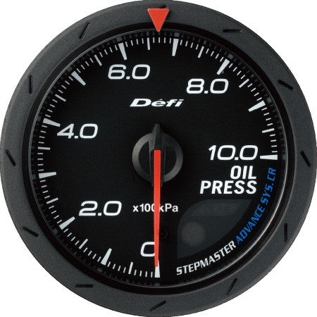 Defi Gauge Meter Advance CR Oil Pressure Meter (0kPa to 1000kPa)  60mm Black  DF08902