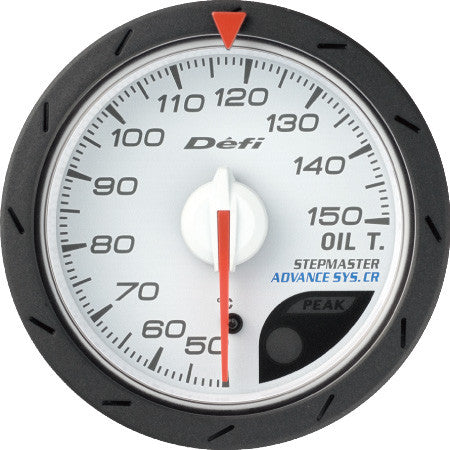 Defi Gauge Meter Advance CR Oil Temperature Meter (50 to 150 degrees C)  52mm White  DF08301