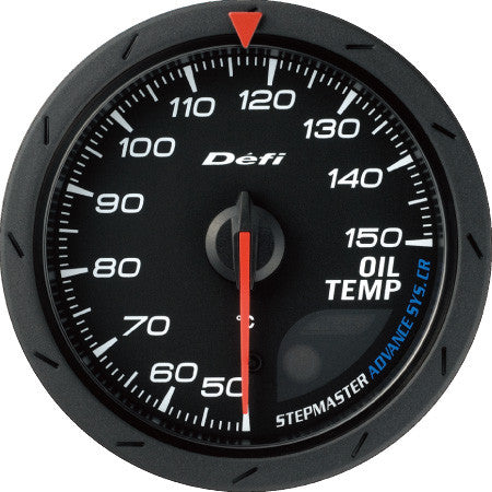 Defi Gauge Meter Advance CR Oil Temperature Meter (50 to 150 degrees C)  60mm Black  DF09102