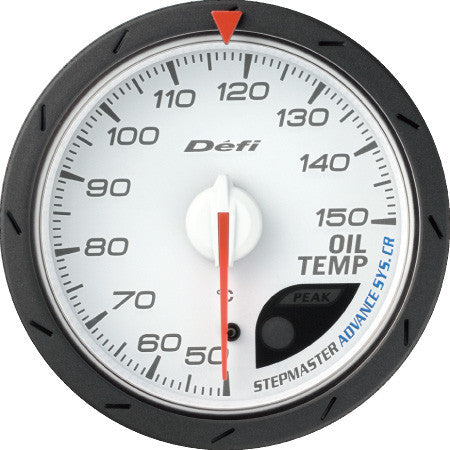 Defi Gauge Meter Advance CR Oil Temperature Meter (50 to 150 degrees C)  60mm White  DF09101