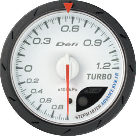 Defi Gauge Meter Advance CR Turbo Boost Meter (-100kPa to +120kPa)  60mm White  DF08701