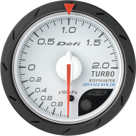 Defi Gauge Meter Advance CR Turbo Boost Meter (-100kPa to +200kPa)  52mm White  DF07801