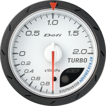 Defi Gauge Meter Advance CR Turbo Boost Meter (-100kPa to +200kPa)  60mm White  DF08601