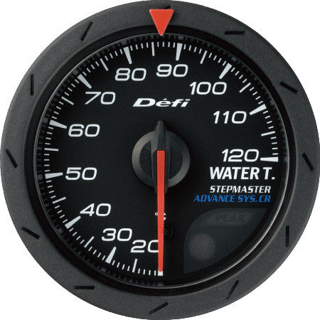 Defi Gauge Meter Advance CR Water Temperature Meter (20 to 120 degrees C)  52mm Black  DF08402