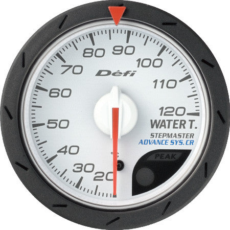 Defi Gauge Meter Advance CR Water Temperature Meter (20 to 120 degrees C)  52mm White  DF08401