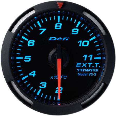 Defi Racer Gauge Exhaust Temperature Meter (200 to 1100 degrees C) 52mm Blue  DF06804