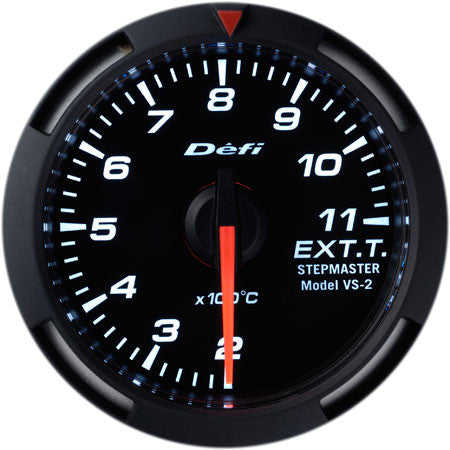 Defi Racer Gauge Exhaust Temperature Meter (200 to 1100 degrees C) 52mm White  DF06806