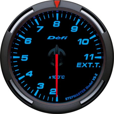 Defi Racer Gauge Exhaust Temperature Meter (200 to 1100 degrees C) 60mm Blue  DF11804