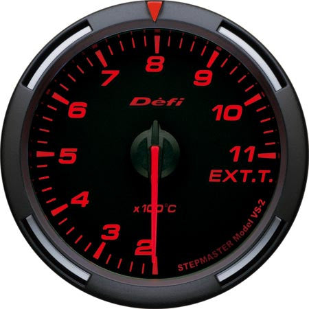 Defi Racer Gauge Exhaust Temperature Meter (200 to 1100 degrees C) 60mm Red  DF11805