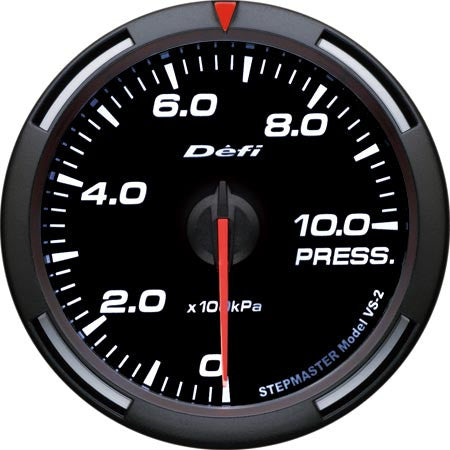 Defi Racer Gauge Pressure Meter (Oil/Fuel Pressure) (0kPa to 1000kPa) 60mm White  DF11606