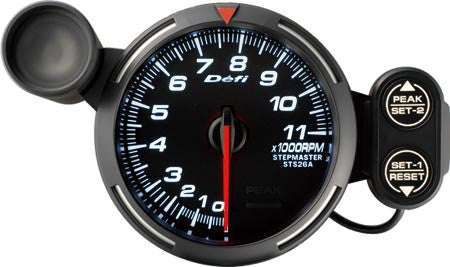 Defi Racer Gauge Tachometer (0 to 11000RPM) 80mm White  DF12103
