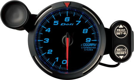 Defi Racer Gauge Tachometer (0 to 9000RPM) 80mm Blue  DF12001