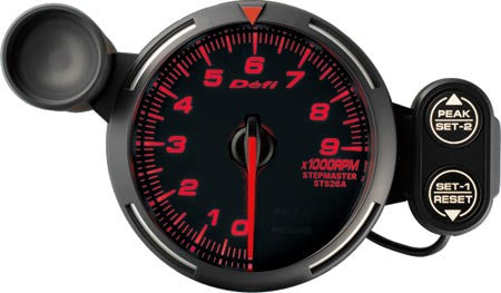 Defi Racer Gauge Tachometer (0 to 9000RPM) 80mm Red  DF12002