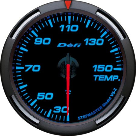 Defi Racer Gauge Temperature Meter (Oil/Water Temperature) (30 to 150 degrees C) 60mm Blue  DF11704