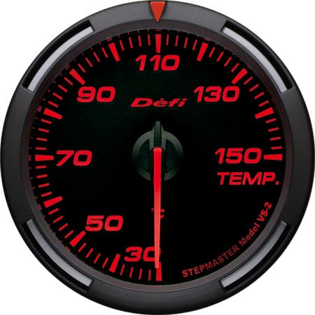 Defi Racer Gauge Temperature Meter (Oil/Water Temperature) (30 to 150 degrees C) 60mm Red  DF11705