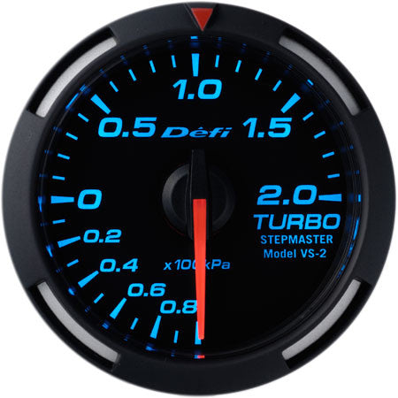 Defi Racer Gauge Turbo Boost Meter (-100kPa to +200kPa) 52mm Blue  DF06504
