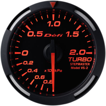 Defi Racer Gauge Turbo Boost Meter (-100kPa to +200kPa) 52mm Red  DF06505