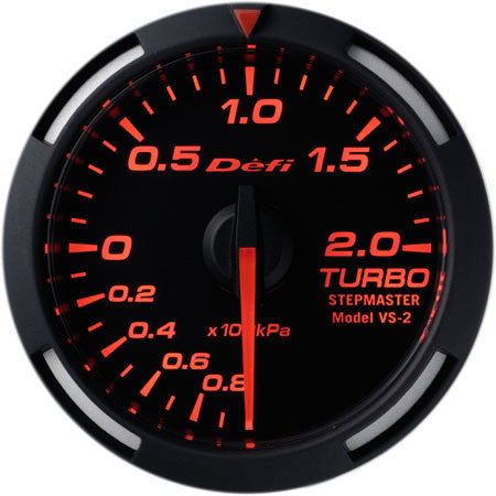 Defi Racer Gauge Turbo Boost Meter (-100kPa to +200kPa) 52mm Red  DF06505