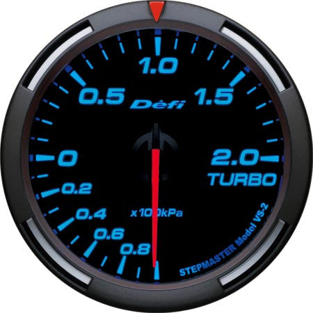 Defi Racer Gauge Turbo Boost Meter (-100kPa to +200kPa) 60mm Blue  DF11504