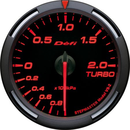 Defi Racer Gauge Turbo Boost Meter (-100kPa to +200kPa) 60mm Red 