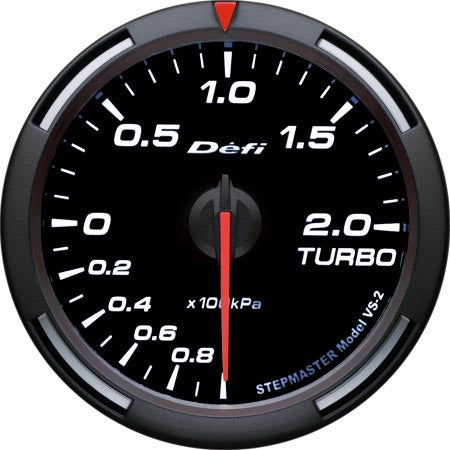 Defi Racer Gauge Turbo Boost Meter (-100kPa to +200kPa) 60mm White  DF11506