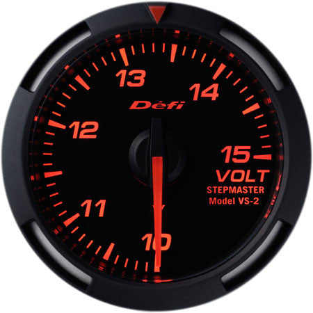 Defi Racer Gauge Voltage Meter (10 to 15V) 52mm Red  DF07005