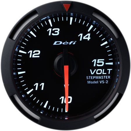 Defi Racer Gauge Voltage Meter (10 to 15V) 52mm White  DF07006