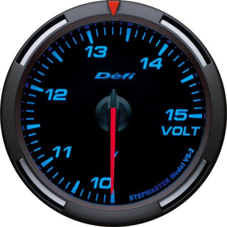 Defi Racer Gauge Voltage Meter (10 to 15V) 60mm Blue  DF11901