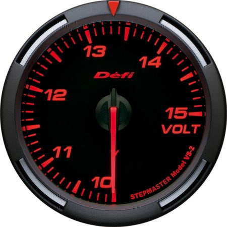 Defi Racer Gauge Voltage Meter (10 to 15V) 60mm Red  DF11902
