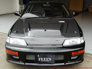 FEEL'S HONDA TWINCAM LIGHTWEIGHT BONNET AIR DUCT PLAIN CARBON FOR HONDA CR-X EF8 Feels-00458
