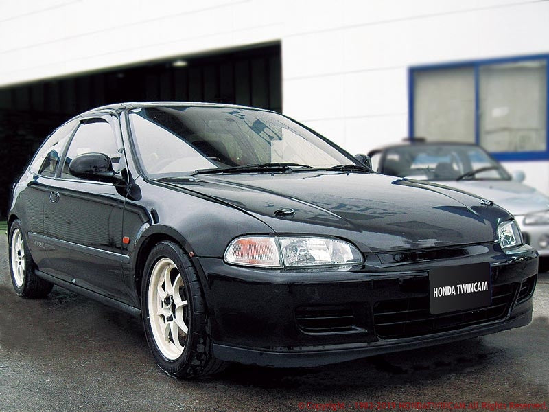 FEEL'S HONDA TWINCAM LIGHTWEIGHT BONNET PLAIN CARBON FOR HONDA CIVIC EG4 Feels-00430