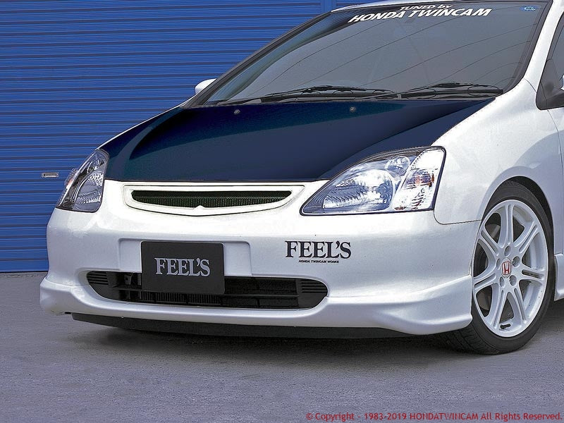 FEEL'S HONDA TWINCAM SPORTS FRONT GRILL FRP FOR HONDA CIVIC EP3 TypeR Feels-00518