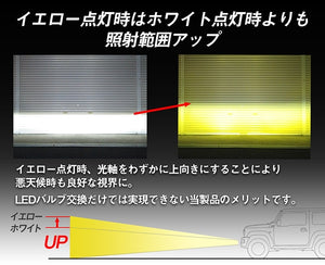 CRYSTAL EYE TWIN COLOR LED FOG LAMPS WHITE YELLOW SWITCHING TYPE FOR SUZUKI JIMNY JB64 JB74 F101FG