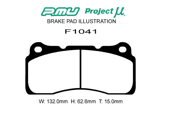 PROJECT MU BRAKE PADS TYPE PS FOR BREMBO FOR  F1041-TYPE-PS
